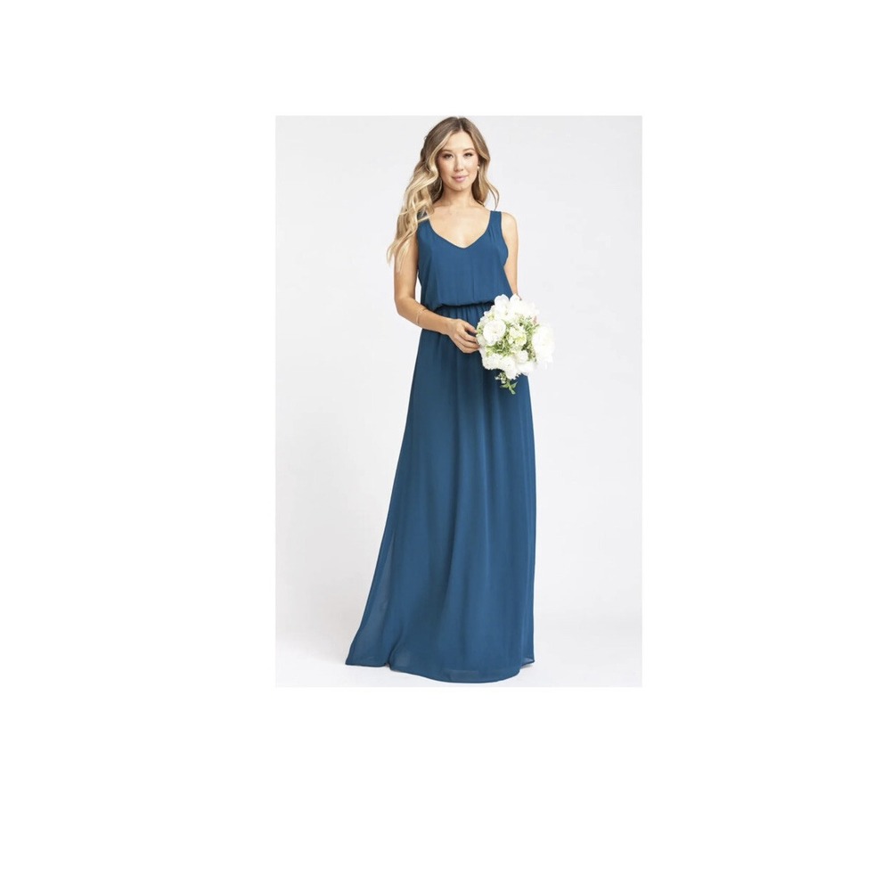 Show Me Your MuMu Kendall Maxi Dress in Deep Jade Chiffon Women's Size‎ M